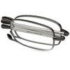 Foster Grant Men's Gideon Rectangular Reading Glasses, Black/Transparent, 64 mm, +1.50