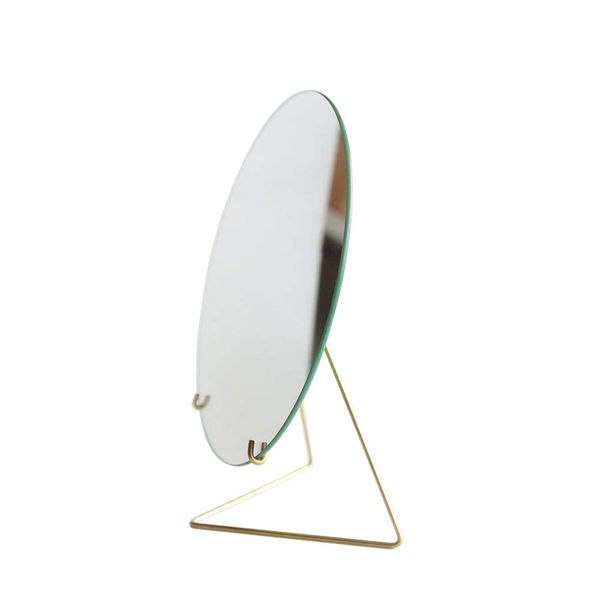 MOEBE/MIRROR Mirror, Diameter 7.9 inches (20 cm), Round Shape (Brass)