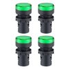 uxcell 4Pcs Green Indicator Light AC/DC 110V, 22mm Panel Mount, for Electrical Control Panel, HVAC, DIY Projects