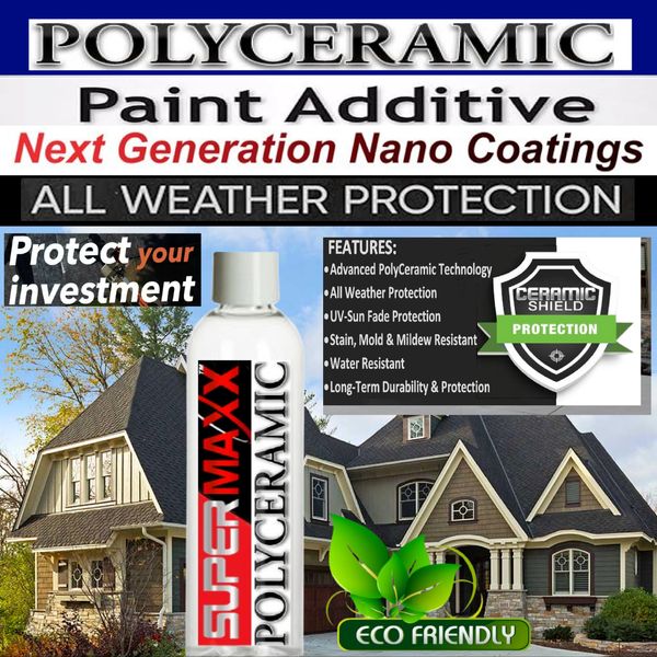LATEX PAINT ADDITIVE LONG TERM POLYCERAMIC PROTECTION RESIDENTIAL OR COMMERCIAL