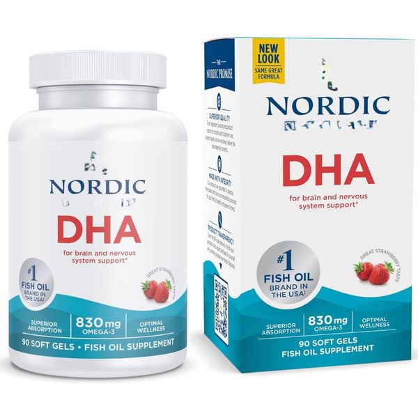Nordic's DHA, 830 mg, Strawberry, 90 Softgels