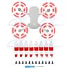 8pcs Low Noise Propellers Blades Props Set White & Red For DJI Mini 4K Drone