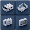 6 Pcs Blind Brackets 2 Inch Low Profile Box Mounting Bracket White Color Window Blinds Headrail Bracket