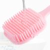 VOCOSTE Soft Silicone Bath Brush, Non-Slip Back Scrubber Shower with Long Handle for Men and Women, Pink