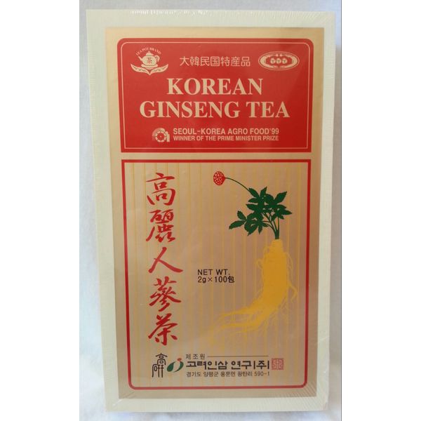 Korean Ginseng Tea - 100 Tea Bags x .07 oz. (2g)