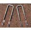 U Bolt Square M8 Thread 70mm Inner Width x 150mm Length with Hex Nuts and Washers (1)