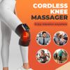2PCS Cordless Heated Knee Massager Vibration Heating Shoulder Brace Support Wrap