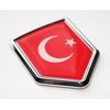 Turkey Turkish Flag Decal Car Chrome Emblem Sticker 3D Shield Shape