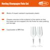 Gsi Outdoors Nesting Champagne Flute Set of Glasses, Unisex Adult, transparent, one size