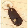 Snap Closure Leather Car Door Multifunction Multifunction Key Case brown Size: S