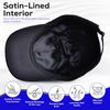 Satin Lined Baseball Cap - Reduce Hairloss (High Crown, Dark Grey)
