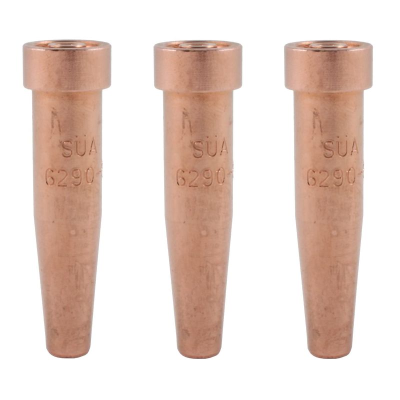 SÜA 1-101 Series Acetylene Cutting Tip 3-Pack – Sizes 000, 00 & 0 – Compatible With Victor Torches (Large Tips)