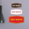 Signs ByLITA Fancy Exit Route Sign (Lt Gray) - Medium