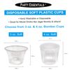 Party Essentials Soft Plastic 50 Count Bomber Cups, 4-Ounce, Clear