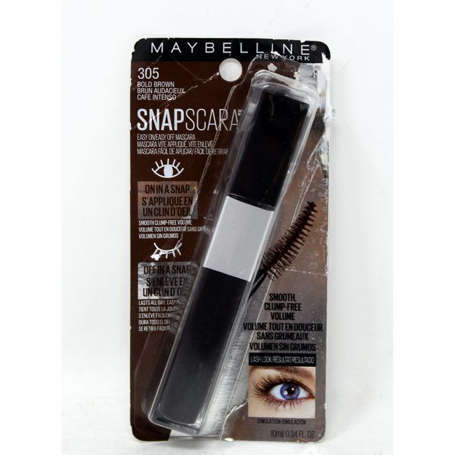 Maybelline Snapscara Washable 305 Bold Brown 0.34 Ounces (See Description)