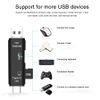 5 in 1 Multifunction Card Reader Compatible with DragonTouch MAX 10 for Backup Expansion USB Type-C/MicroUSB/Tf/USB 2.0/ SD Card Reader (White)