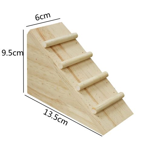 MUYYIKA Hamster, House, Ladder, Step, Small Animal Toy, Rod, Guinea Pig, Hedgehog, Mouse, Chinchilla, Stairs, Slope, Cage Interior, Decoration, Natural Wood, Playground, Resting Area, Easy to Use,