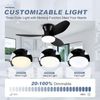 Ceiling Fans with Lights 36" Low Profile Ceiling Fan with Light & Remote 3500LM