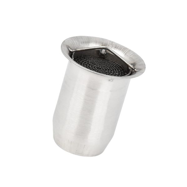 Hihaha 60mm Universal Motorcycle Can Muffler Baffle Pipe Silver Tone Durable Material