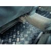 XtremeAuto® Universal 4 piece Car Floor Mat Set, SILVER CARBON Anodised Metallic Effect.