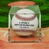 BallQube Baseball Display Case with Built-in Stand, Autograph Memorabilia Holder, Clear Showcase Cube for Official Size Ball