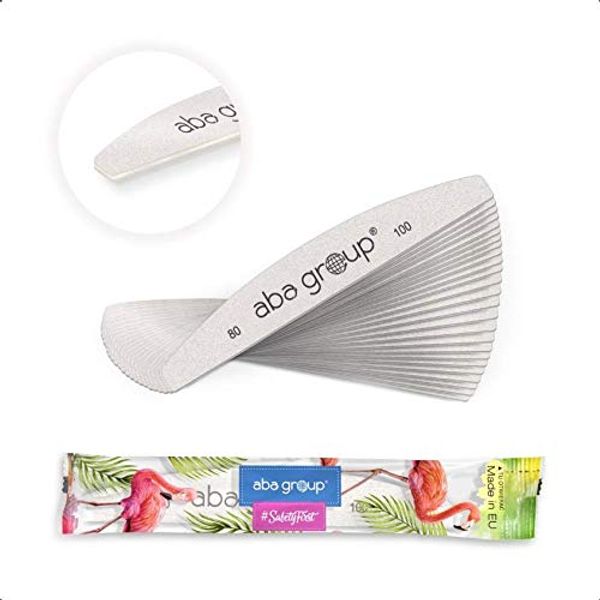 ABA Group Half-moon SAFE PACKET Nail Files ALL Gradations, Different Pack Sizes (50pcs, 80/100)