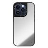 CASETiFY Mirror iPhone 15 Pro Case [Reflective / 4.9ft Drop Protection/Compatible with Magsafe] - Silver on Black