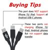 Multi USB-C Cable 3 in 1 USB-C Charging Cable Multiple Type- C USB Splitter, 4FT