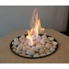 Stone-like decorative Ceramic pebble for fireplace,stove,firepit 24PCS in white