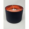 Black Cotton Mirror Copper Drum Lampshade