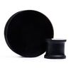 Solid Black Silicone Earring Plugs (28mm)