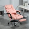 High Back Vibration Massage Office Chair with 6 Vibration Points, Pink