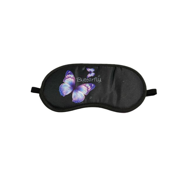 Colorful & Fun Butterfly Theme Sleeping Mask w/ Elastic Back for Sleep or Travel