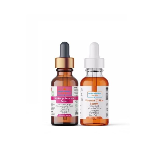 Kalıcı Makyaj Silme Serumu + Vitamin C Serum ikili Set 60 ml