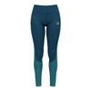 Odlo Damen Lauftight RUN EASY WARM, blue wing teal, S