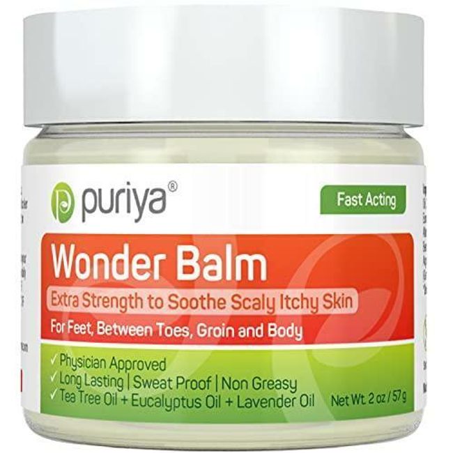 Tea Tree Oil Wonder Balm by Puriya, Fast Acting Comfort Cream for Sweat-Prone