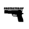 Gun Signage Property Protected by STICKER Decal
