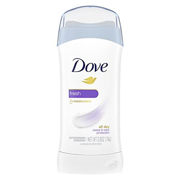 Dove Invisible Solid Antiperspirant Deodorant Stick for Women, Fresh, For All Day Underarm Sweat & Odor Protection 2.6 oz