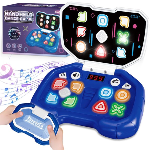 Intoypad Fast Push Handheld Puzzle Game for Kids, 4 Modes Light Up Brain & Memory Games with LED Screen Electronic Pop Fidget Games Controller Travel Fidget Toys Gifts for 3-12 Years Old Kids Boy Girl