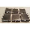 6 Black Plastic Lapel Pin Presentation Display Case Hinged Arcrylic Box 1 5/8 sq