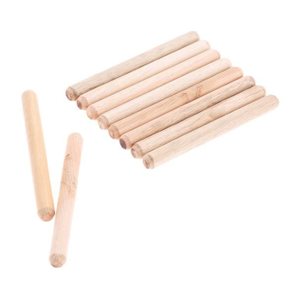 50pcs Woodworking Hardwood Round Dowel Pins Wooden Craft Rods Furniture Fitting Tools 10x100mm(DXL)/0.39"x3.94"