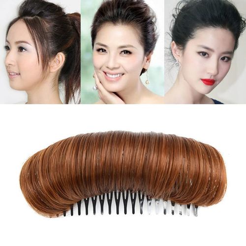 Pack of 3 Hair Bun Invisible Synthetic Hair Clip Bump It Up Volume Hair Base Fluffy Princess Styling Raised Hair Pads Styling Insert Tool Raised Hair Pads