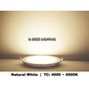 20W 9-Inch Square Natural White LED Recessed Ceiling Light Slim Panel Downlights