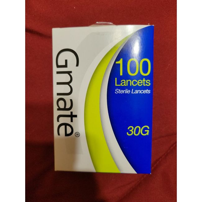 Gmate 100 Sterile Lancets 30G Blood Sugar Diabetes Testing