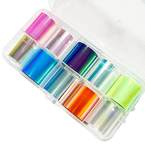 Reflection Film Aurora Foil 10 Color Set Nail Foil Hologram Aurora Nail Nail Deco Gel Nail