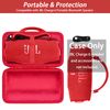 khanka for JBL Charge 6 Portable Bluetooth Speaker Protective Case (Red Case with Adjustable Shoulder Strap)