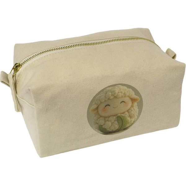 'Cute Cauliflower Sheep' Canvas Wash Bag/Makeup Case (CS00042858)