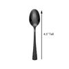Modern Geometric Pattern Spoons Set, Matte Black Finish, 6 Piece Dining Utensils