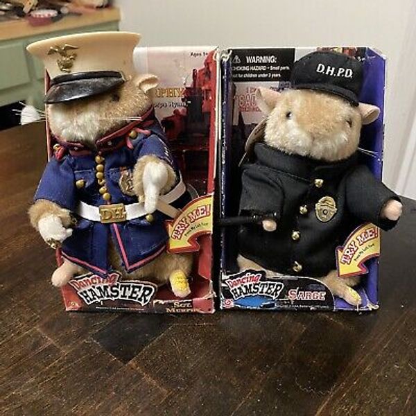 DUO DANCE/ SING HAMSTERS Sgt. Murphy Sarge Hymn NEW W/BOX Funny Toy Figure VTG