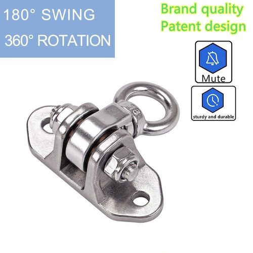 Heavy Duty Swing Hanger 360°+180°Silent Permanent Antirust for Swing Set Accessories Hammock 1200Capacity Porch Playground Indoor/Outdoor